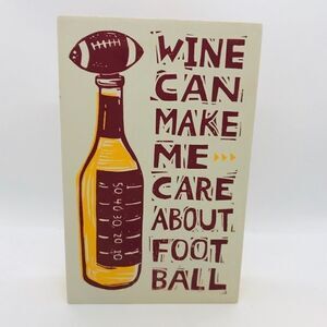 Football Shelf Sitter Art Decor Motivational Sign NWT